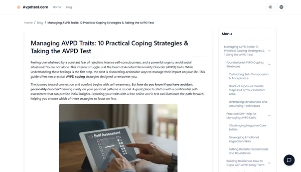 การจัดการลักษณะ AVPD: 10 กลยุทธ์การรับมือที่ใช้งานได้จริง และการทำแบบทดสอบ AVPD