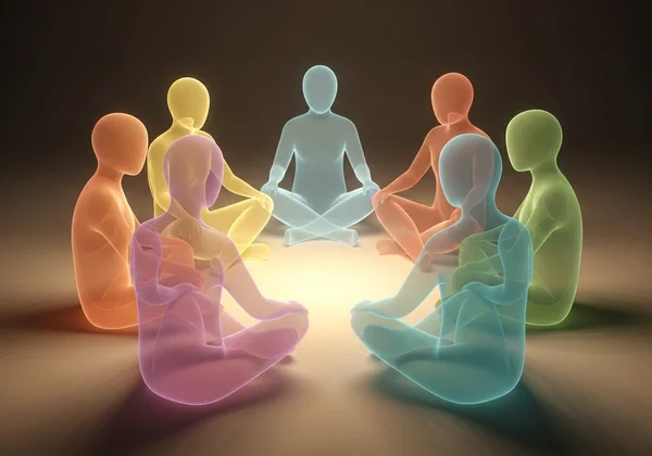 A diverse group of people in a supportive and understanding discussion circle.