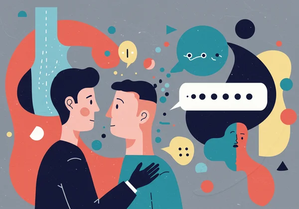 Abstract representation of communication difficulties in autism.